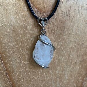 White Quartz Crystal Pendant – Clarity & Protection